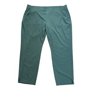 Eddie Bauer Women's Pants XXL Green Departure Ankle Hiking Outdoors Lightweight